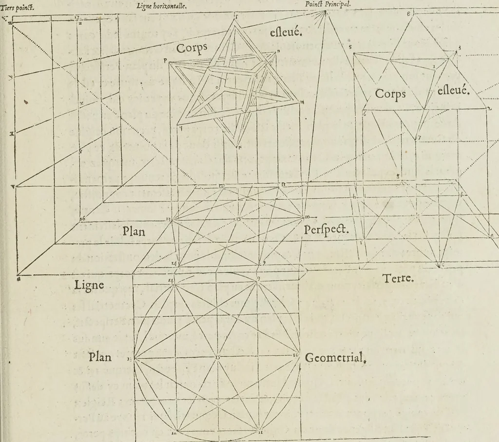 An illustration from Livre de perspectiue de Iehan Cousin, senonois, maistre painctre à Paris, 1560, leaf 120
