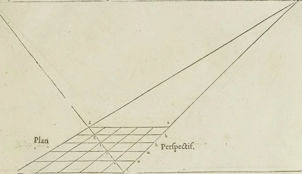An illustration from Livre de perspectiue de Iehan Cousin, senonois, maistre painctre à Paris, 1560, leaf 16