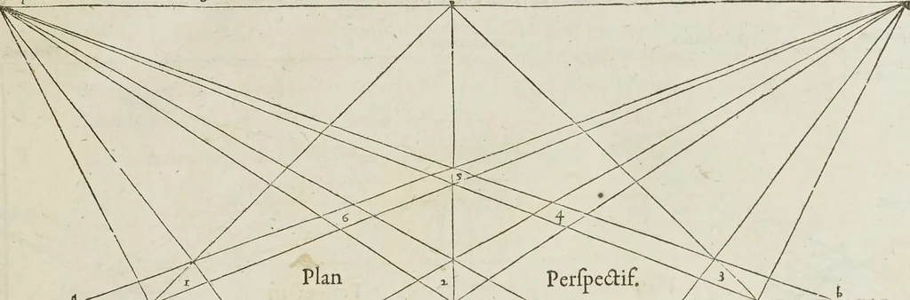 An illustration from Livre de perspectiue de Iehan Cousin, senonois, maistre painctre à Paris, 1560, leaf 18