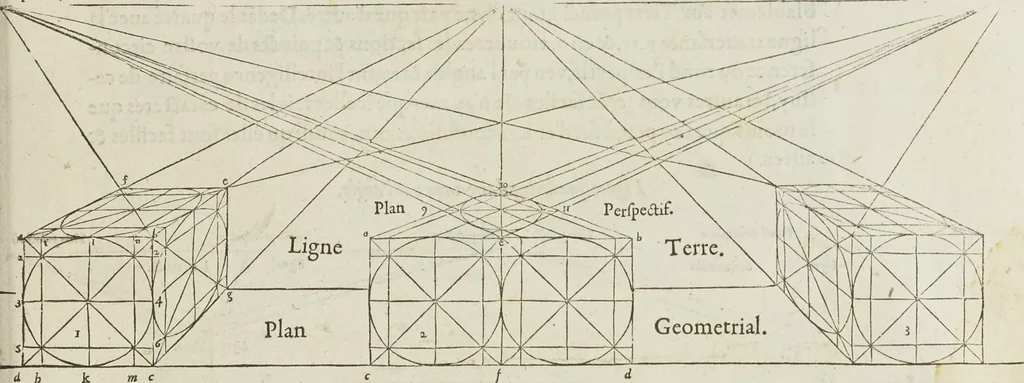 An illustration from Livre de perspectiue de Iehan Cousin, senonois, maistre painctre à Paris, 1560, leaf 20