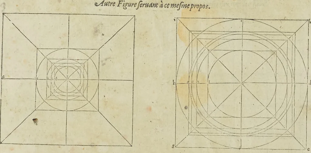 An illustration from Livre de perspectiue de Iehan Cousin, senonois, maistre painctre à Paris, 1560, leaf 27
