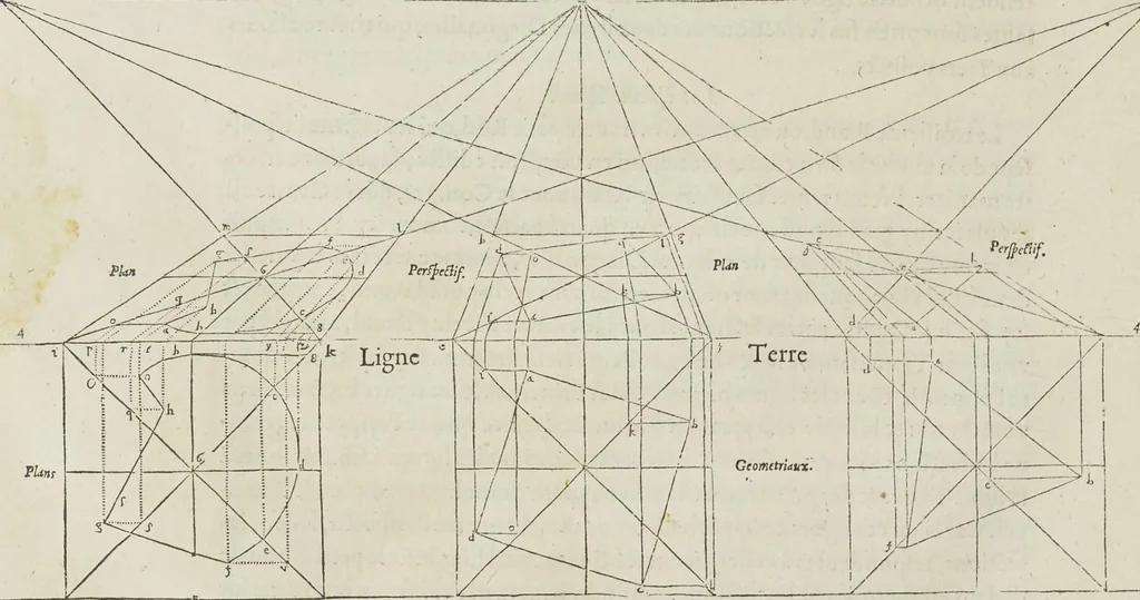 An illustration from Livre de perspectiue de Iehan Cousin, senonois, maistre painctre à Paris, 1560, leaf 47