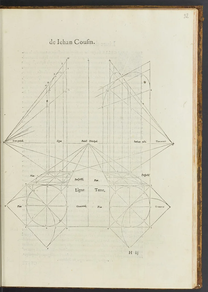 An illustration from Livre de perspectiue de Iehan Cousin, senonois, maistre painctre à Paris, 1560, leaf 66