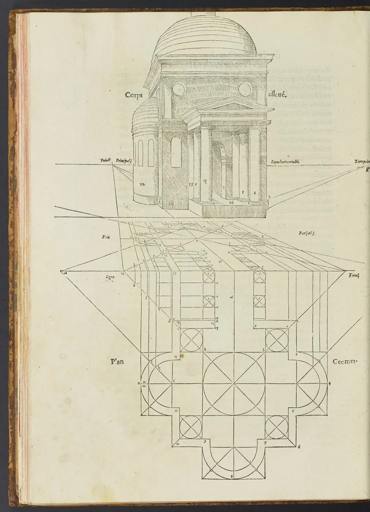 An illustration from Livre de perspectiue de Iehan Cousin, senonois, maistre painctre à Paris, 1560, leaf 83