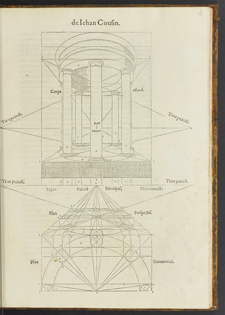 An illustration from Livre de perspectiue de Iehan Cousin, senonois, maistre painctre à Paris, 1560, leaf 86