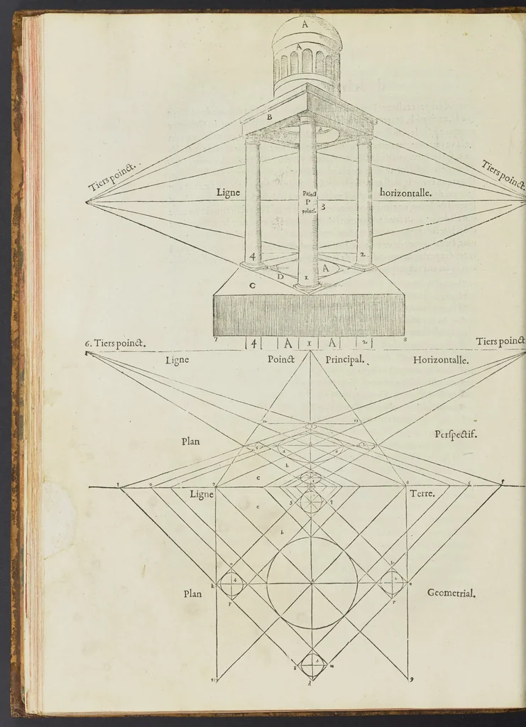 An illustration from Livre de perspectiue de Iehan Cousin, senonois, maistre painctre à Paris, 1560, leaf 89