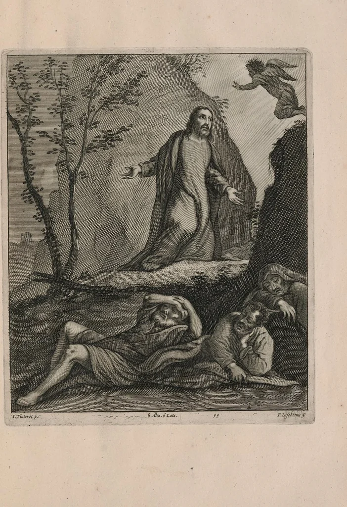 An illustration from Davidis Teniers Antuerpiensis, pictoris, et a cubiculis ser.mis principibus Leopoldo Guil. archiduci et Ioanni Austriaco, Theatrum pictorium : in quo exhibentur ipsius manu delineatae, eiusque curâ in aes incisae picturae archetipae italicae, quas ipse ser.mus archidux in pinacothecam suam Bruxellis collegit, 1660, leaf 196