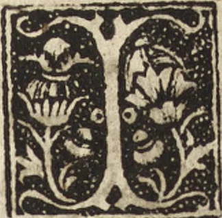 An illustration from Dits die excellente Cronike vā vlaenderē Beghinnende vā Liederick Buc den eersten Forestier tot dē laetstē, die door haer vrome feytē, namaels Grauē vā Vlaendrē ghemaect wordē, achteruolghende die rechte afcomste der voorsz grauē, tot desen onsen doorluchtichstē hoochghborē Keyser Karolo altijt v'meerder des rijcx geborē te Ghendt, etc, 1531, leaf 20