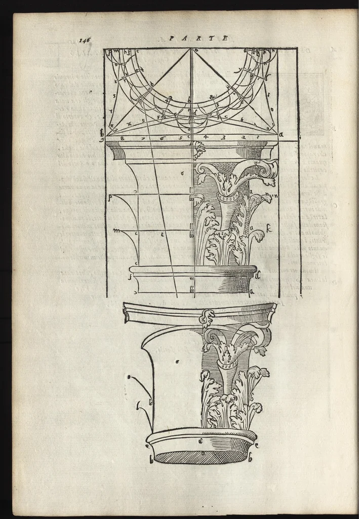 An illustration from La pratica della perspettiva : opera molto vtile a pittori, a scvltori, & ad architetti : con due tauole, una de' capitoli principali, l'altra delle cose piu notabili contenue nella presente opera, 1568, leaf 149