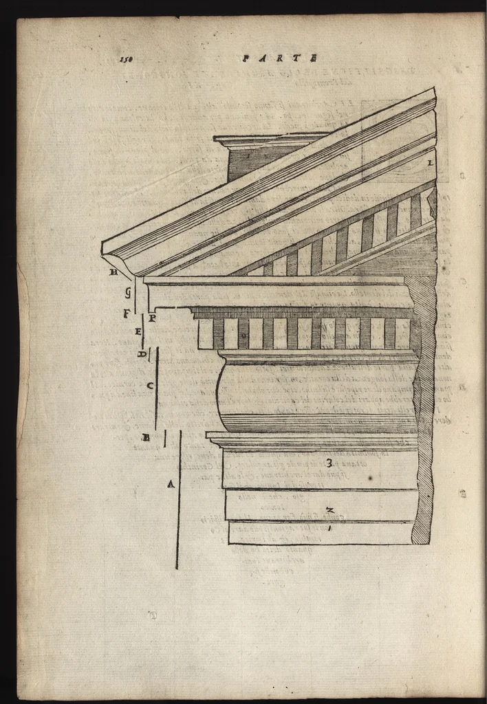An illustration from La pratica della perspettiva : opera molto vtile a pittori, a scvltori, & ad architetti : con due tauole, una de' capitoli principali, l'altra delle cose piu notabili contenue nella presente opera, 1568, leaf 153