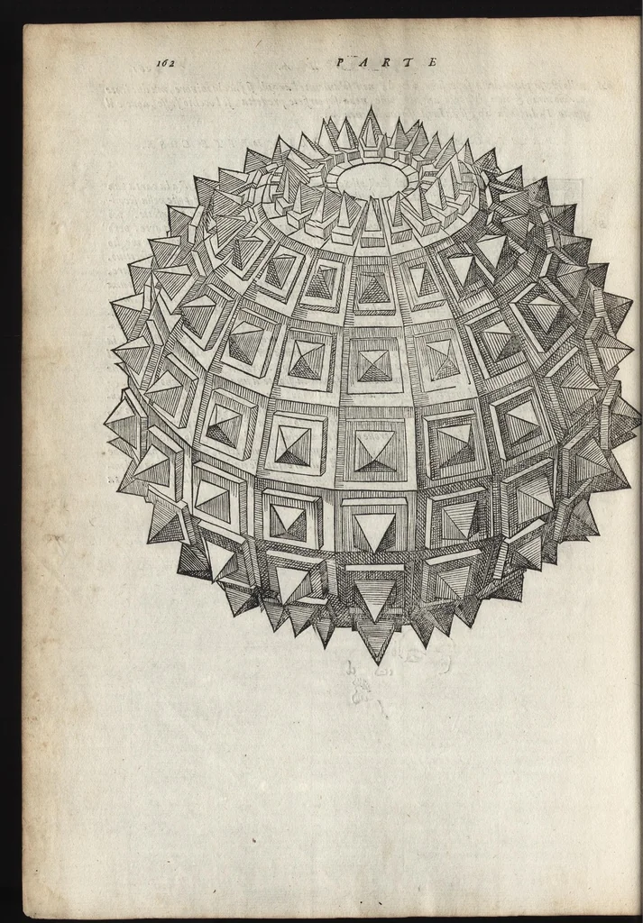 An illustration from La pratica della perspettiva : opera molto vtile a pittori, a scvltori, & ad architetti : con due tauole, una de' capitoli principali, l'altra delle cose piu notabili contenue nella presente opera, 1568, leaf 165
