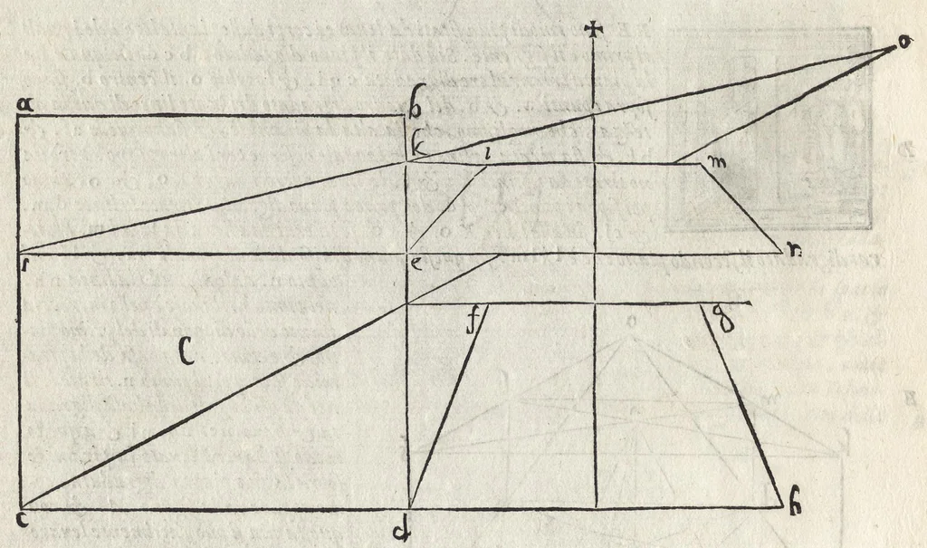 An illustration from La pratica della perspettiva : opera molto vtile a pittori, a scvltori, & ad architetti : con due tauole, una de' capitoli principali, l'altra delle cose piu notabili contenue nella presente opera, 1568, leaf 47