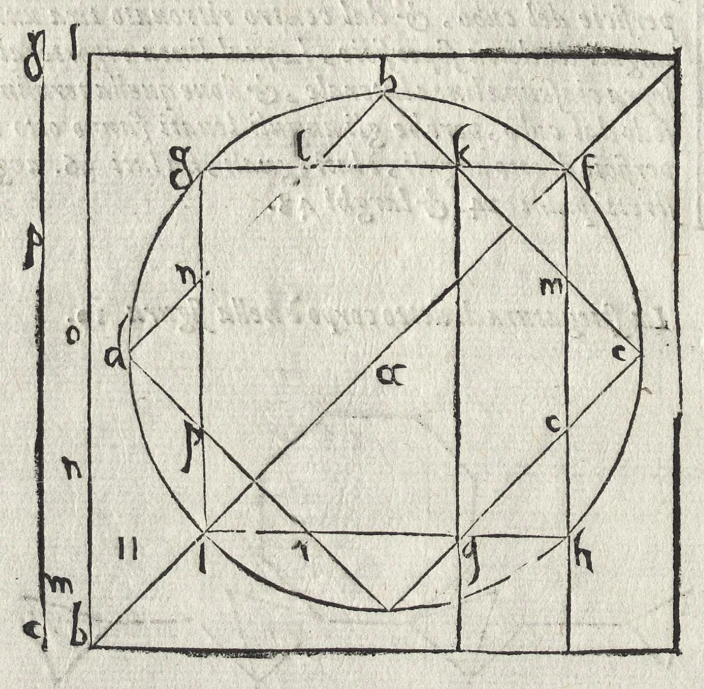 An illustration from La pratica della perspettiva : opera molto vtile a pittori, a scvltori, & ad architetti : con due tauole, una de' capitoli principali, l'altra delle cose piu notabili contenue nella presente opera, 1568, leaf 65
