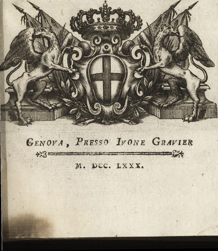 An illustration from Instruzione di quanto può vedersi di più bello in Genova in pittura, scultura, ed architettura ecc., 1780, leaf 6