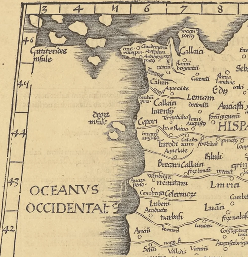 An illustration from Clavdii Ptolemaei Alexandrini Geographicae enarrationis libri octo, 1541, leaf 161