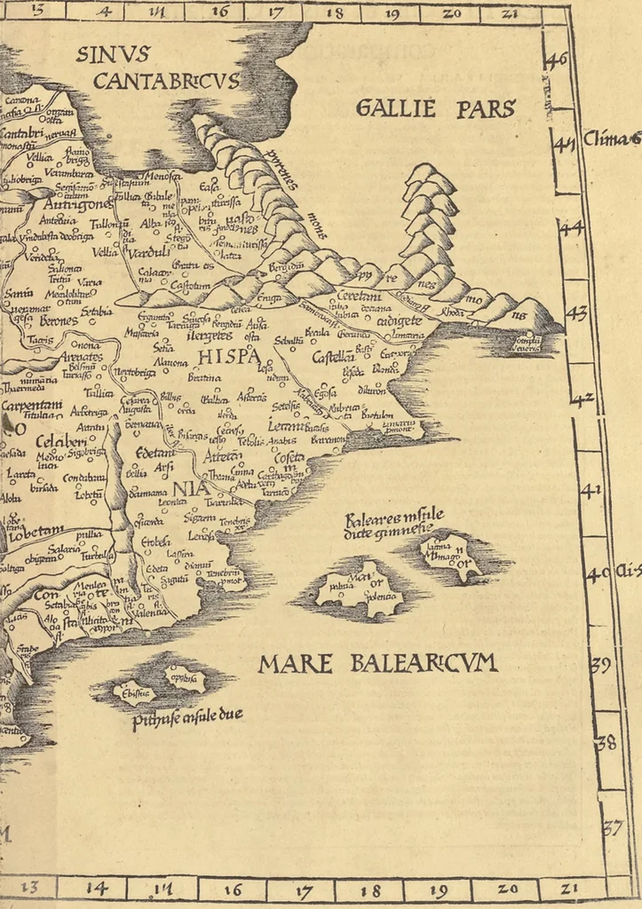 An illustration from Clavdii Ptolemaei Alexandrini Geographicae enarrationis libri octo, 1541, leaf 162
