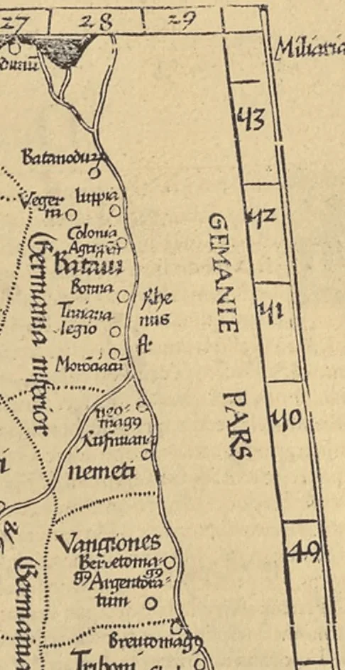 An illustration from Clavdii Ptolemaei Alexandrini Geographicae enarrationis libri octo, 1541, leaf 166