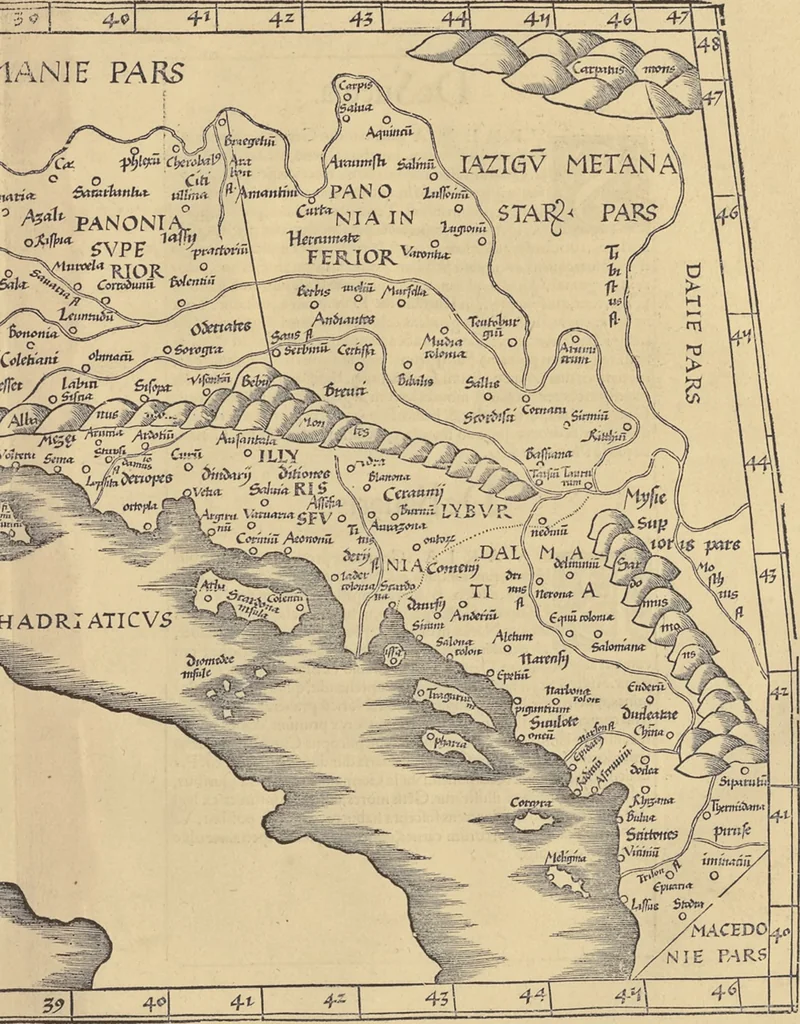 An illustration from Clavdii Ptolemaei Alexandrini Geographicae enarrationis libri octo, 1541, leaf 174