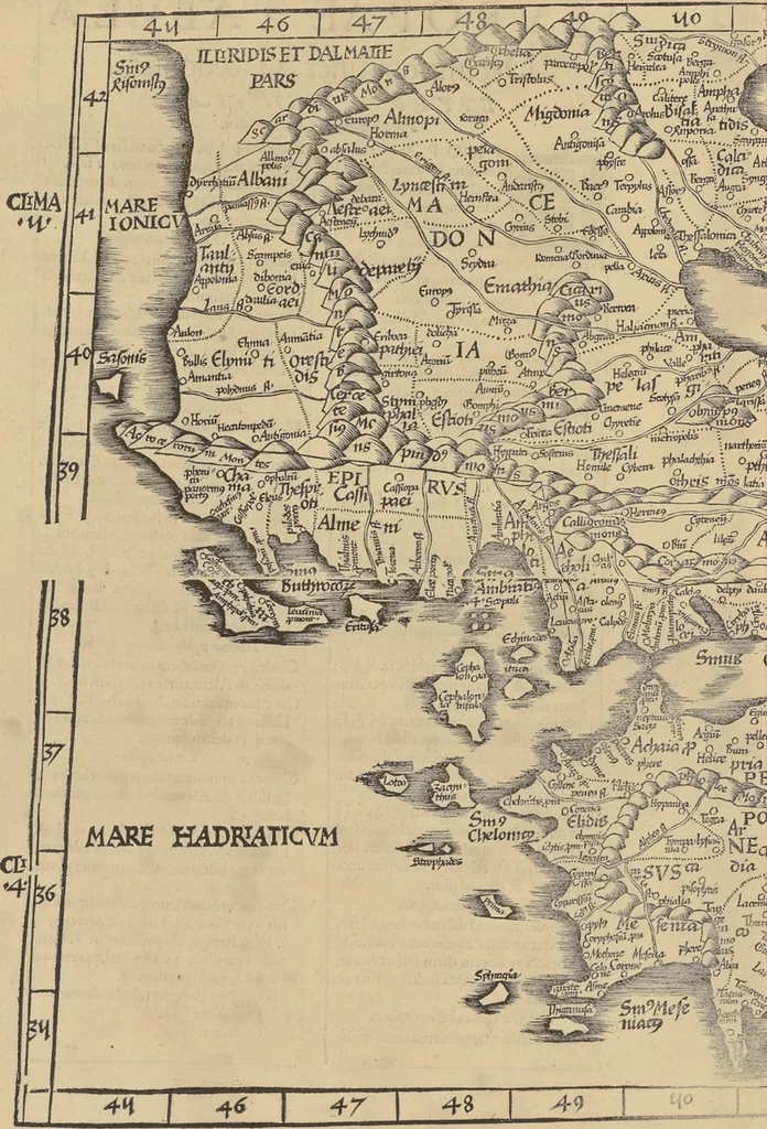 An illustration from Clavdii Ptolemaei Alexandrini Geographicae enarrationis libri octo, 1541, leaf 193