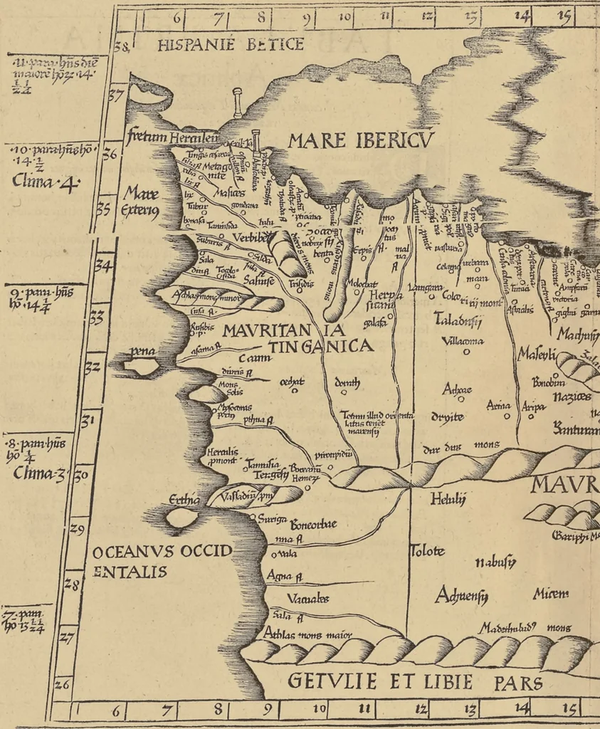 An illustration from Clavdii Ptolemaei Alexandrini Geographicae enarrationis libri octo, 1541, leaf 197