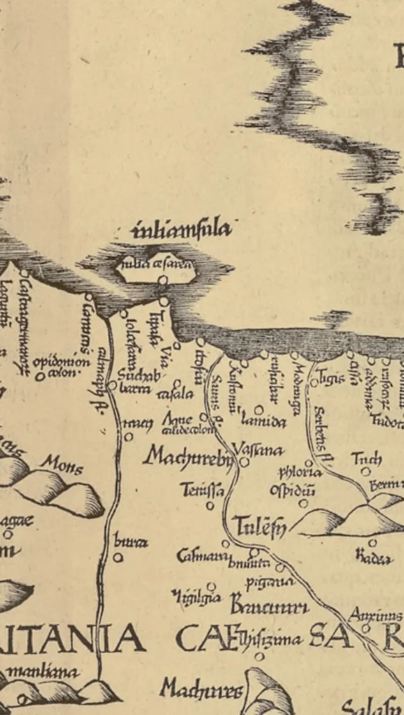 An illustration from Clavdii Ptolemaei Alexandrini Geographicae enarrationis libri octo, 1541, leaf 198
