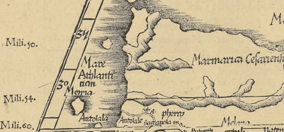 An illustration from Clavdii Ptolemaei Alexandrini Geographicae enarrationis libri octo, 1541, leaf 209