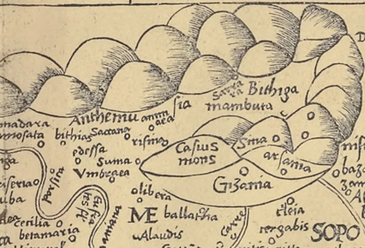 An illustration from Clavdii Ptolemaei Alexandrini Geographicae enarrationis libri octo, 1541, leaf 226