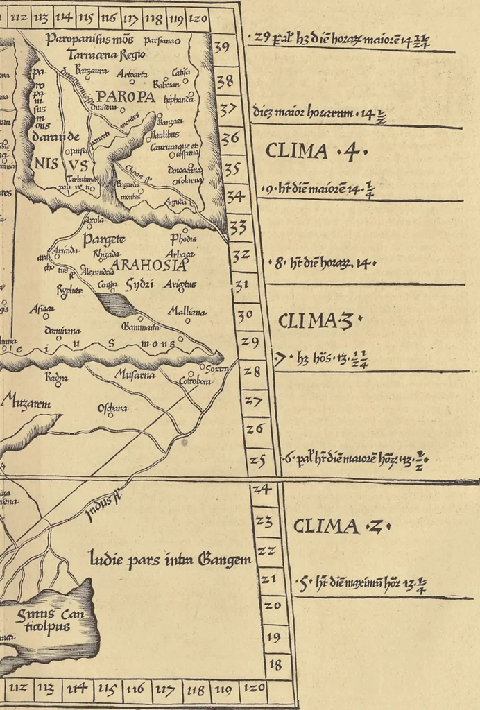 An illustration from Clavdii Ptolemaei Alexandrini Geographicae enarrationis libri octo, 1541, leaf 246