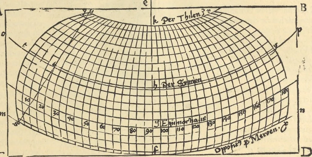 An illustration from Clavdii Ptolemaei Alexandrini Geographicae enarrationis libri octo, 1541, leaf 26