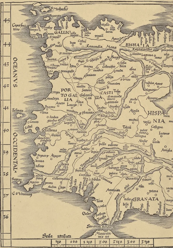 An illustration from Clavdii Ptolemaei Alexandrini Geographicae enarrationis libri octo, 1541, leaf 273