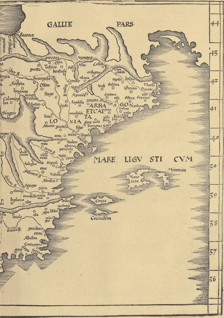 An illustration from Clavdii Ptolemaei Alexandrini Geographicae enarrationis libri octo, 1541, leaf 274
