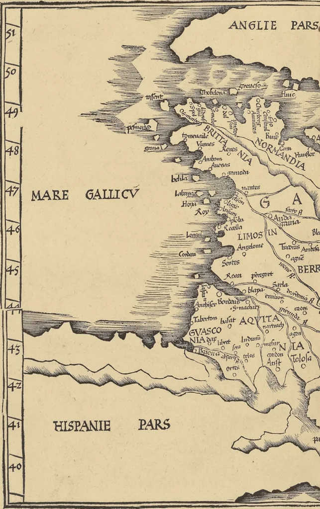 An illustration from Clavdii Ptolemaei Alexandrini Geographicae enarrationis libri octo, 1541, leaf 277