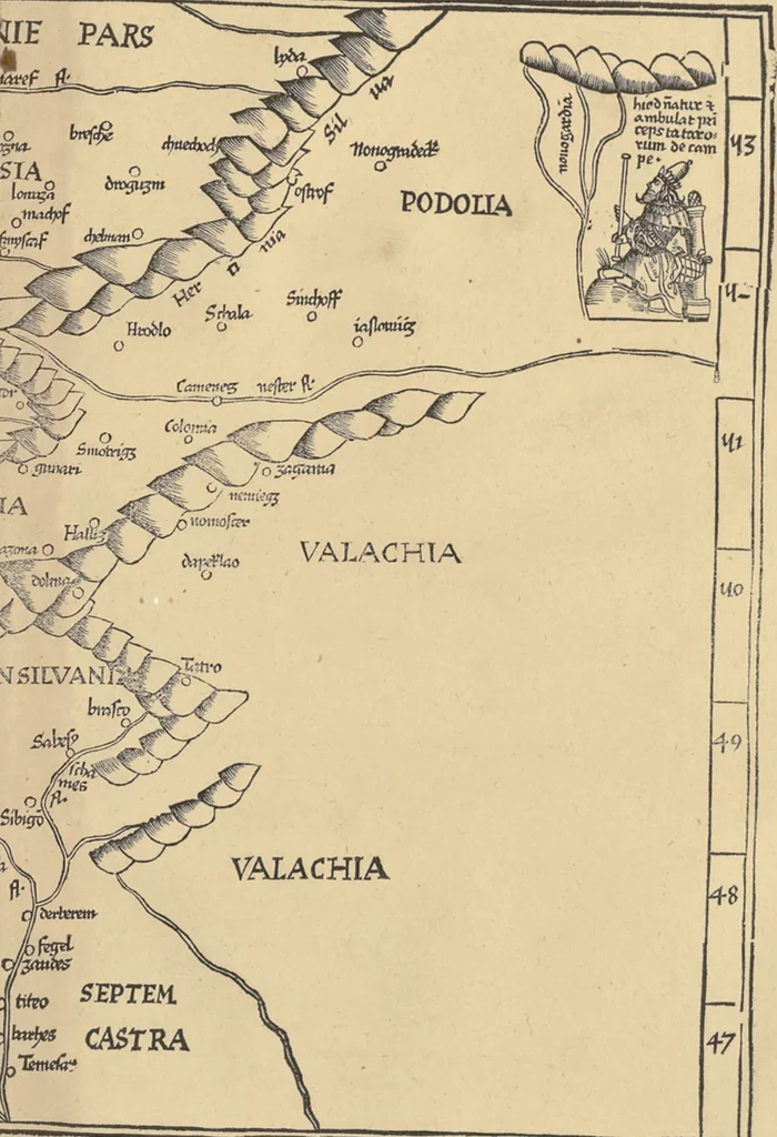 An illustration from Clavdii Ptolemaei Alexandrini Geographicae enarrationis libri octo, 1541, leaf 286