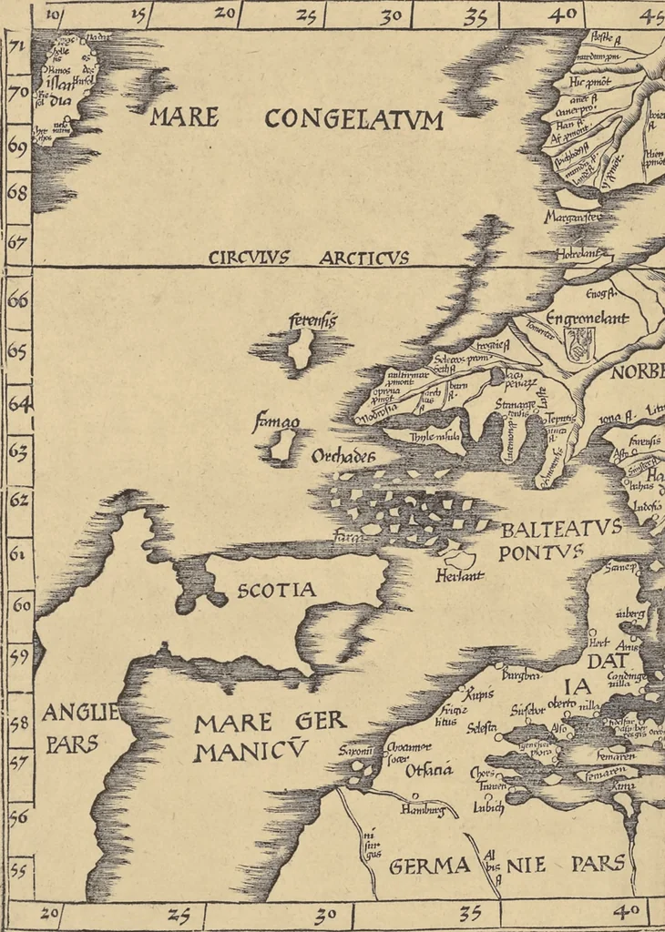 An illustration from Clavdii Ptolemaei Alexandrini Geographicae enarrationis libri octo, 1541, leaf 289