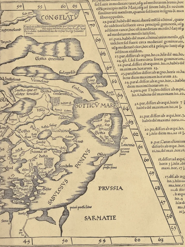 An illustration from Clavdii Ptolemaei Alexandrini Geographicae enarrationis libri octo, 1541, leaf 290