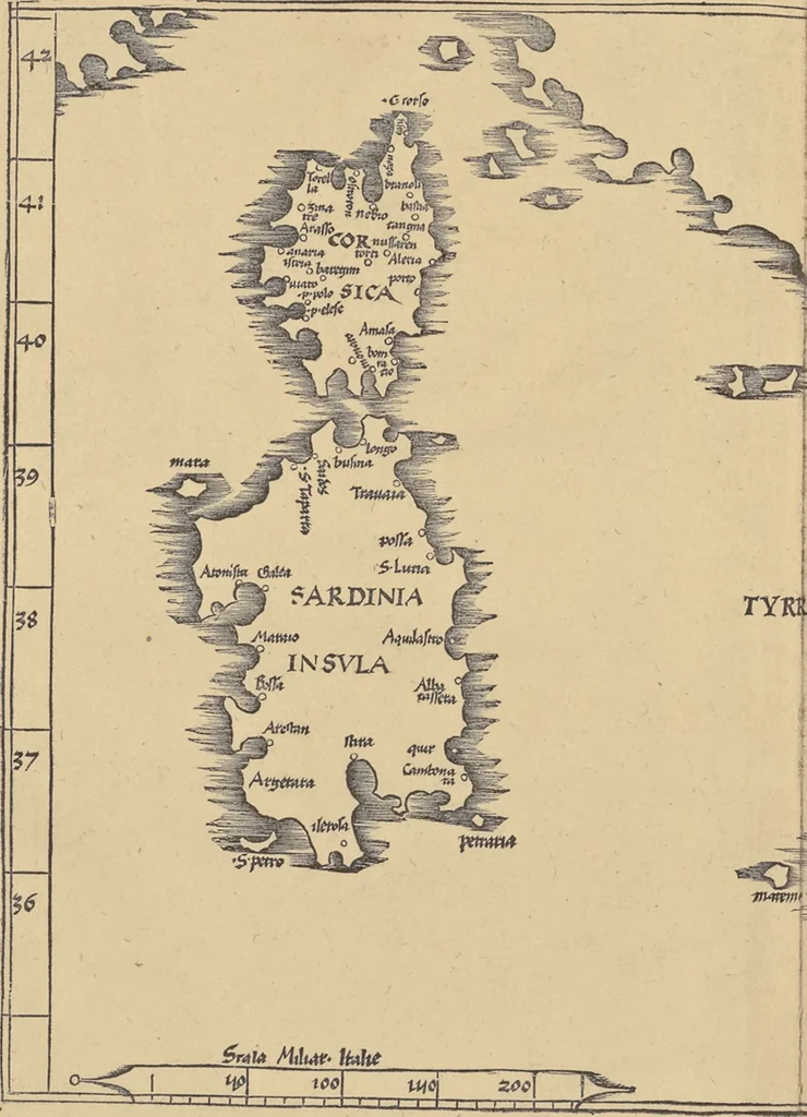 An illustration from Clavdii Ptolemaei Alexandrini Geographicae enarrationis libri octo, 1541, leaf 293