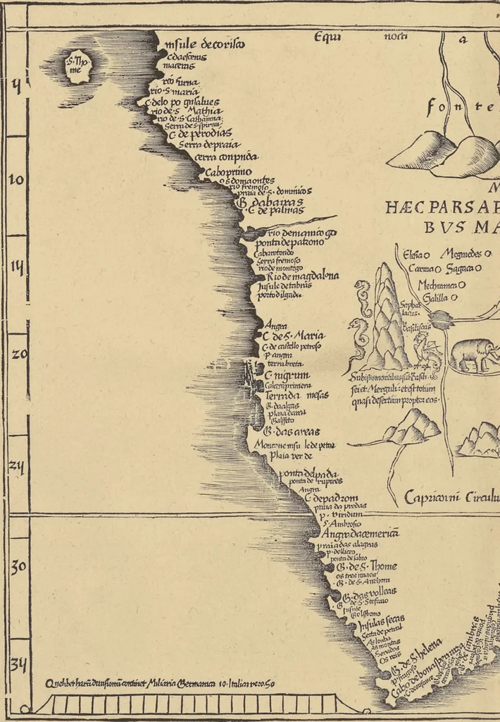 An illustration from Clavdii Ptolemaei Alexandrini Geographicae enarrationis libri octo, 1541, leaf 309