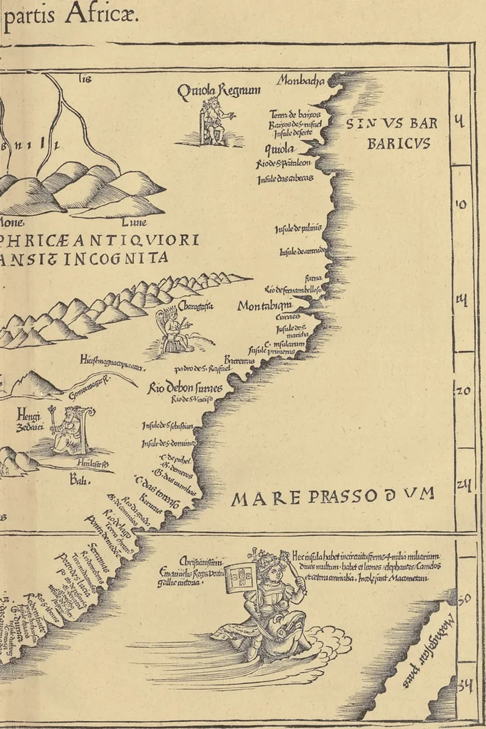 An illustration from Clavdii Ptolemaei Alexandrini Geographicae enarrationis libri octo, 1541, leaf 310