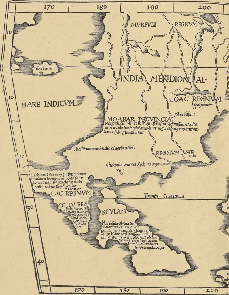 An illustration from Clavdii Ptolemaei Alexandrini Geographicae enarrationis libri octo, 1541, leaf 321