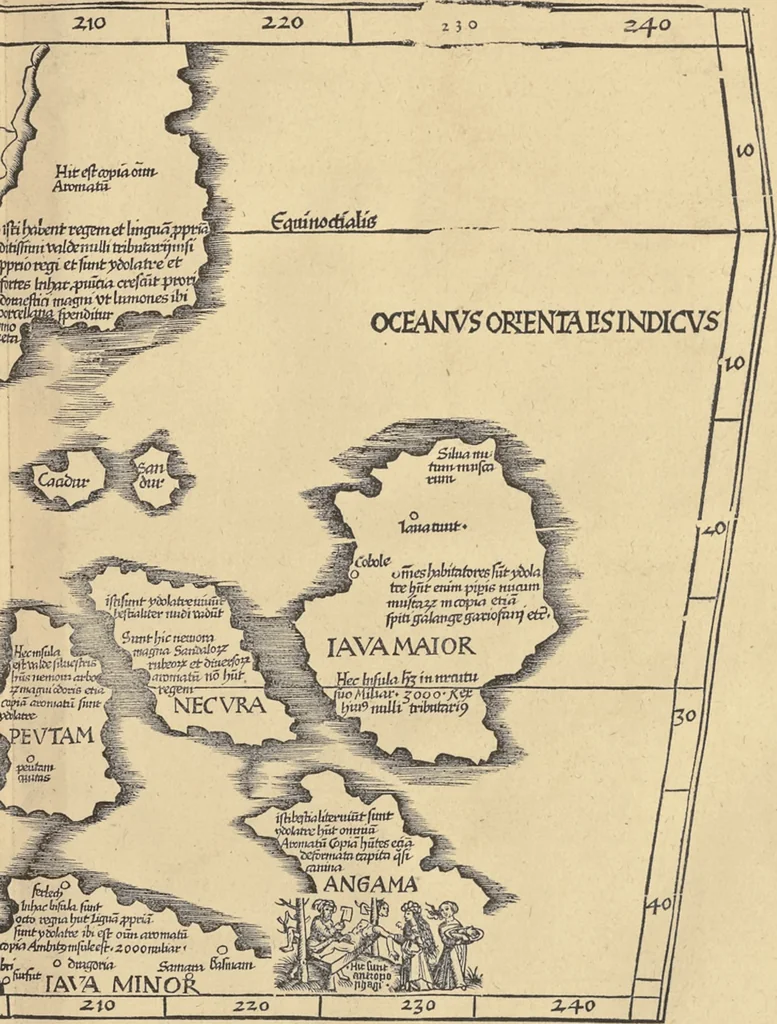 An illustration from Clavdii Ptolemaei Alexandrini Geographicae enarrationis libri octo, 1541, leaf 322