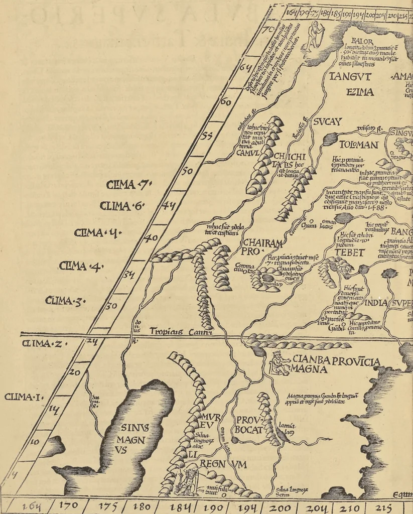 An illustration from Clavdii Ptolemaei Alexandrini Geographicae enarrationis libri octo, 1541, leaf 325