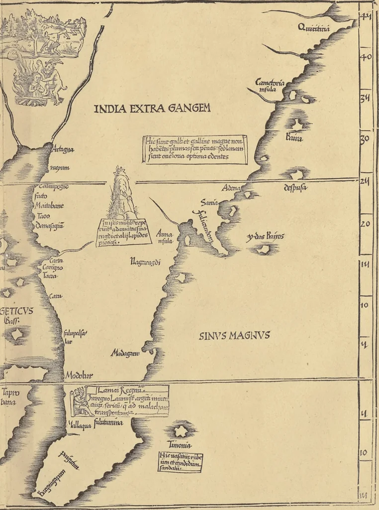 An illustration from Clavdii Ptolemaei Alexandrini Geographicae enarrationis libri octo, 1541, leaf 330