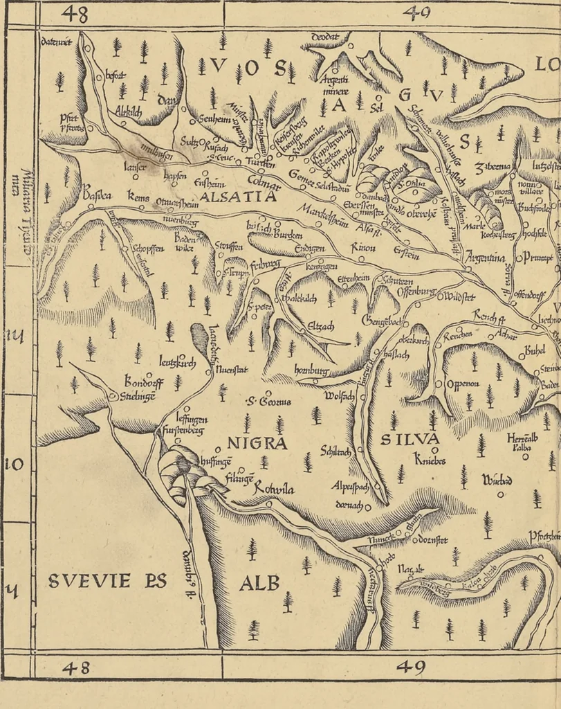 An illustration from Clavdii Ptolemaei Alexandrini Geographicae enarrationis libri octo, 1541, leaf 337