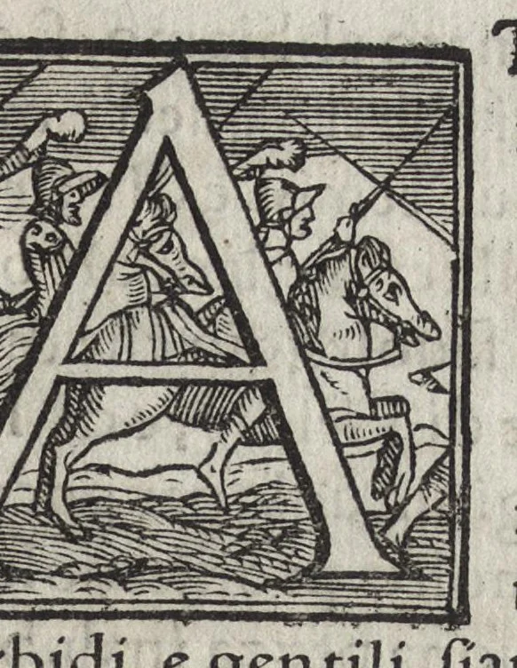An illustration from Historia antica di Ricordano Malespini, gentil'huomo fiorentino, dall'edificazione de Fiorenza per insino all'anno M.CCLXXXI. Con l'aggiunta di Giachetto svo nipote dal detto anno per insino al 1286, 1568, leaf 12