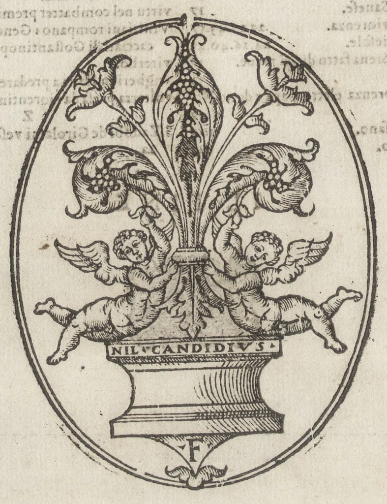 An illustration from Historia antica di Ricordano Malespini, gentil'huomo fiorentino, dall'edificazione de Fiorenza per insino all'anno M.CCLXXXI. Con l'aggiunta di Giachetto svo nipote dal detto anno per insino al 1286, 1568, leaf 213