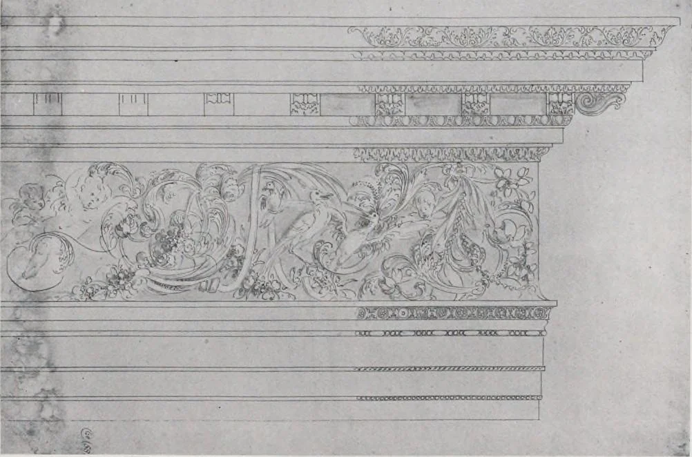 An illustration from Grinling Gibbons and the woodwork of his age (1648-1720), 1914, leaf 104