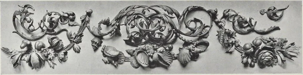 An illustration from Grinling Gibbons and the woodwork of his age (1648-1720), 1914, leaf 105