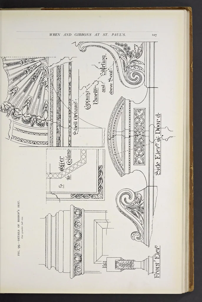 An illustration from Grinling Gibbons and the woodwork of his age (1648-1720), 1914, leaf 124