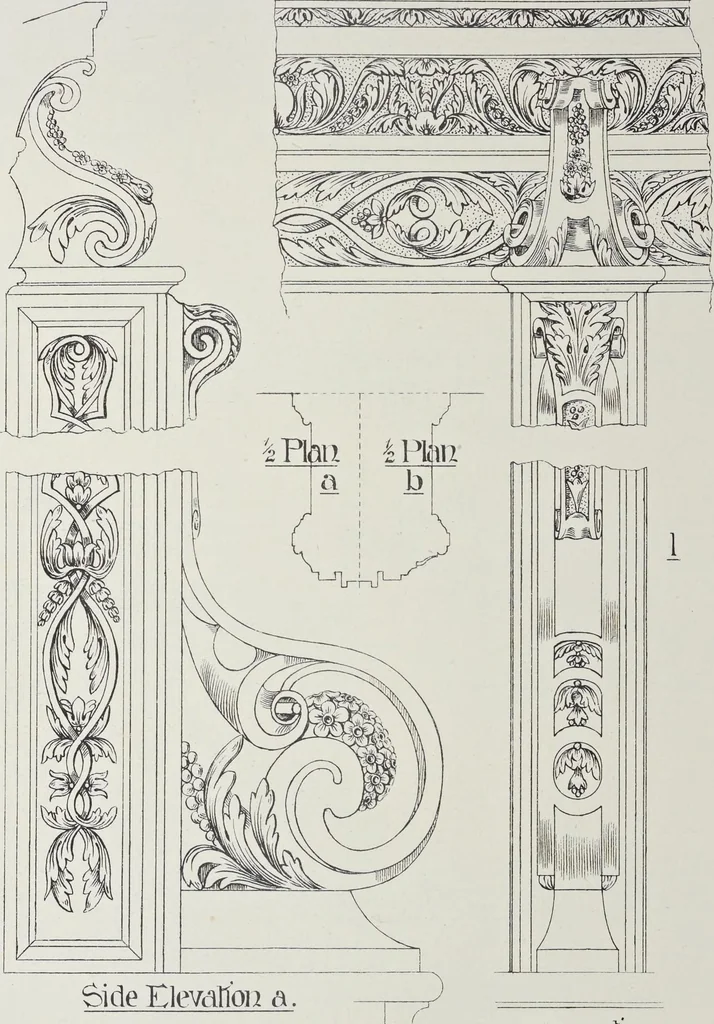 An illustration from Grinling Gibbons and the woodwork of his age (1648-1720), 1914, leaf 129