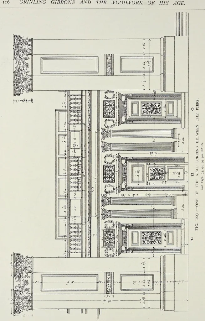 An illustration from Grinling Gibbons and the woodwork of his age (1648-1720), 1914, leaf 133